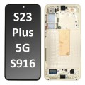 Samsung Galaxy SM-S916 (S23 Plus 5G) OLED and Touch screen with frame (Original Service Pack) [CREAM / BEIGE] GH82-30476B/30477B